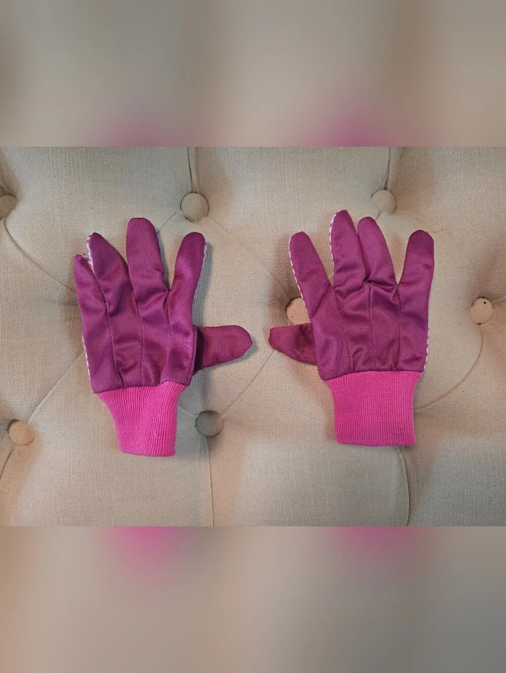 Kids Pink Garden Gloves